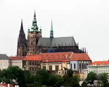 dscf0183 Prague from the astronomical tower. Castle: St Vitus cathedral.