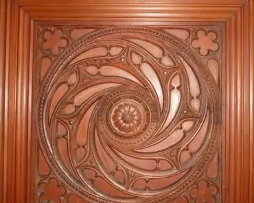 P1010263 Art-Nouveau and gothic inspired door panel.
