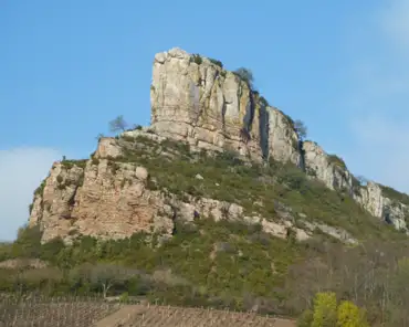 P1110717 Today the rock dominates the vineyards of Pouilly-Fuissé, a fine white wine. The rock was made famous in the 1980 by French president François...