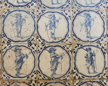 IMG_20210829_141514 Delft tiles, handmade, 17th century. The entire floor of the room is covered by Delft squares.