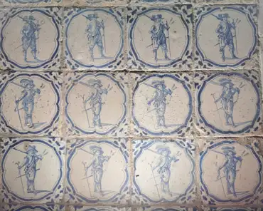 IMG_20210829_142407 Delft tiles, handmade, 17th century. The entire floor of the room is covered by Delft squares.