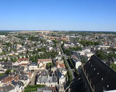 008 Bourges as seen from the top of the St Stephen cathedral .