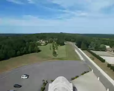 P1060669 View of the battelfields (now replaced with woods) from the bell tower of the ossuary.