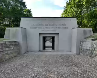 P1060717 Trench of the bayonets, location of intense fighting on 9-12 June 1916, when Germans recaptured the trench. The toll on the French side was very heavy with 1557...