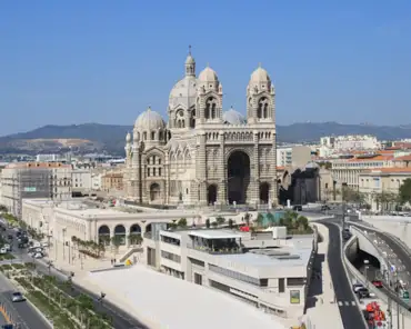 IMG_7137 The Major cathedral is the first cathedral erected in France after a 2-century gap. Louis Napoleon Bonaparte (to become Napoleon III) decided to offer Marseille...