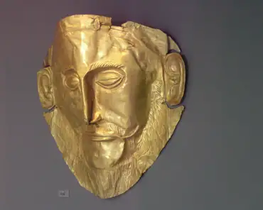 p6290015 Gold death-mask, "mask of Agamemnon", 1500 BC, Mycenae