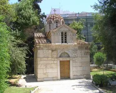 p6280108 Church of Theotokos Gorgoepikoos and Ayios Eleytherios: "Mikri Mitropoli" (small cathedral) Byzantine, 12th century