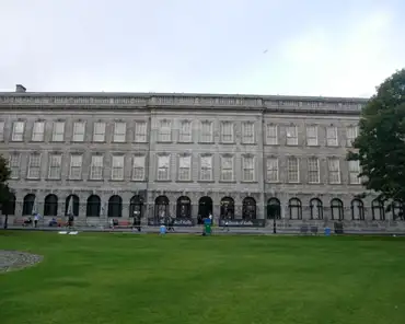 P1200444 Trinity College Library, built in the first half of the 18th century. The book of Kells and the Brian Boru harp (a national symbol or Ireland) are kept in the...