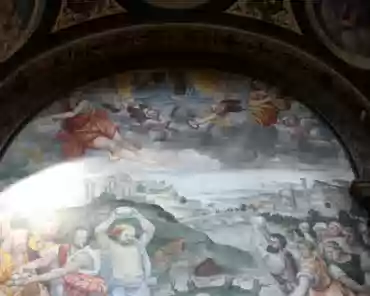 IMG_1871 Carreto chapel, Martyrdom of Saint Stephen, by Evangelista Luini, ca. 1550.