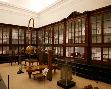 P1160531 Physics cabinet: 18th century instruments.