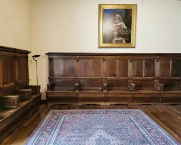 IMG_20220814_163606 Hall of the council of twelve, presided by the captains regent and composed of 12 members appointed by the great and general council. Furniture: 16th century...