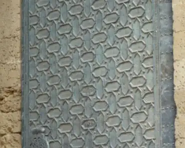 p1050483 Puerta del perdon, a 14th century door plated with bronze.