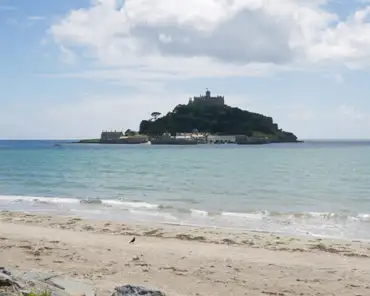 P1020859 Saint Michael's mount is an island at high tide and accessible by foot at low tide through a man-made causeway. It was attached by Anglo-Saxon king Edward the...