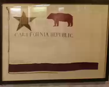 IMG-20230225-102809 Bear flag, raised on 14 June 1846 over the Sonoma barracks until 9 July 1846, when it was replaced by the Stars and Stripes. Copy, 19th century.