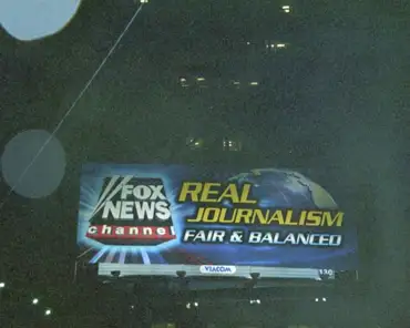 Fox Advertisement for Fox News right in front of the CNN headquarters.