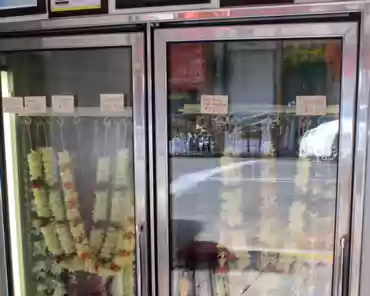 IMG_2567 Leis (flower necklaces) kept fresh in fridges.