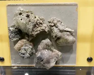 P1090856 Trinitite, made from sand melted by a nuclear explosion.