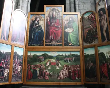 IMG_4963 Replica of Jan and Hubert van Eyck's The adoration of the mystic lamb, 1430-1432.