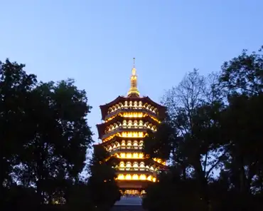 LeifengPagoda_1 Leifeng pagoda, built in 975, collapsed in 1924, rebuilt in 2002.