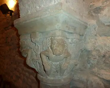 P1010329 Saint-Hyppolite church: 12th century crypt from a former romanesque church.