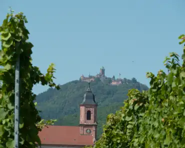 190 The Haut-Koenigsbourg castle is located on top of a hill overlooking the plain of Alsace. It was built and rebuilt several times; it is first mentioned in 1147,...