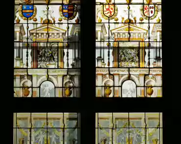 P1000649 Biblical scenes: Samuel and Paul; stained glass windows for a civilian house, Leyde (Netherlands), 1543.