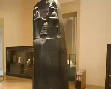IMG_0381 Code of Hammurabi, king of Babylon in the 18th century BC, erected in Sippar. The code is a set of laws, the most important of ancient middle-east; it predates...