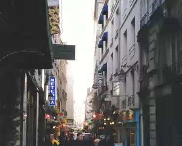 52 Rue de la huchette, one of the oldest streets (12th century) of Paris.