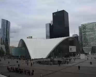 IMG_6981 The CNIT, a white shell-shaped building (left) was one of the first modern buildings to be built in La Defense, in 1958. The CNIT houses a business center, a...