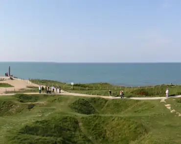 IMG_7697-IMG_7703 Pointe du Hoc is the location of a famous battle on D-Day at the end of World War II. This forbidding spur of land, which was considered by the Germans to be...