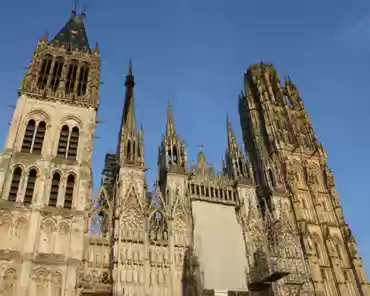 IMG_8036 The Notre-Dame cathedral of Rouen was built in Gothic style between 1145 and 1884. Most of the building dates back from the 12th-16th centuries.
