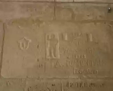 P1000407 Graffiti by prisoners held in the Chaine tower, 19th century.