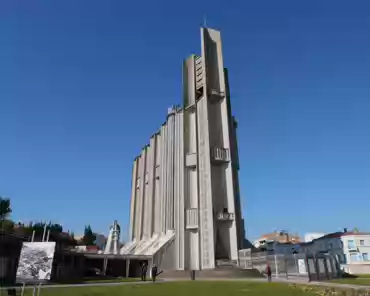 P1000842 Our Lady of Royan replaces a 19th century church destroyed in 1945 due to World War II bombing. The new church was built by Guillaume Gillet in 1955 in plain...