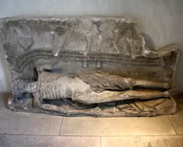 IMG_2163 Cadaver tomb of Cardinal Jean de Lagrange, Saint Martial church. The original 14th century monument was originally 15m tall but was destroyed during the 18th...