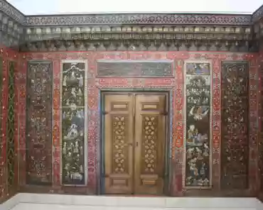 IMG_6298 Aleppo room, early 17th century wood panels. The owner of the house was Christian.