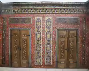 IMG_6300 Aleppo room, early 17th century wood panels. The owner of the house was Christian.