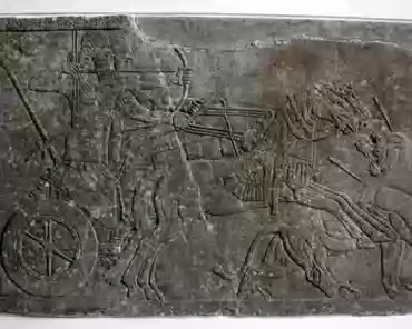 IMG_6266 Palace relief of a lion hunt, a royal privilege. Nimrud, 883-859 BC.