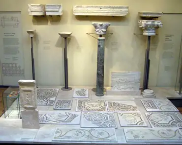 pc070012 Parts of a mosaic floor, Ilissos basilica, Athens, 5th century.