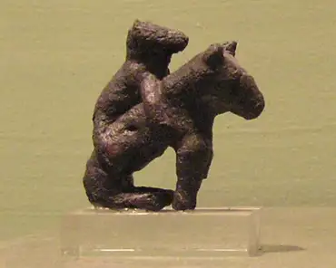 pb300596 Metal animal-shaped figurine, Roman period (2nd-3rd century AD)