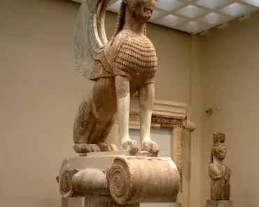 pc060630 Sphinx originally standing atop a column, ca. 570 BC.