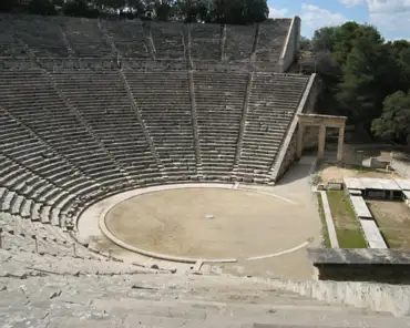img_0140 Theater of Epidaurus, 4th century BC, capacity 15000. It is noticeable for its exceptional acoustics: regular voice emitted at the center point of the stage can...