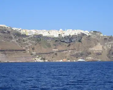 26 Fira, the main city on Santorini, is located on top of the cliff, around 200m above the caldera.