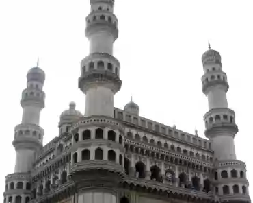 IMG_0834 Charminar, built 1591-1592, at the center of Hyderabad to commemorate the eradication of the plague, by the fifth ruler of the Qutub shahi dynasty and founder...