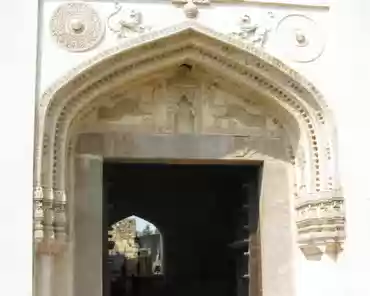 02 Entrance to the Golkonda fort. Golkonda was the capital of the Qutb Shahi dynasty, who ruled the area from 1518 to 1687 (Mughal conquest). The city was a famous...