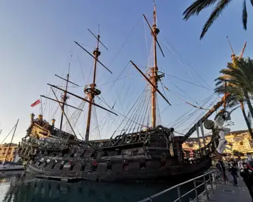IMG_20191223_162518 Neptune, replica of a 17th century Spanish galleon, built for Roman Polanski's 1985 movie Pirates.