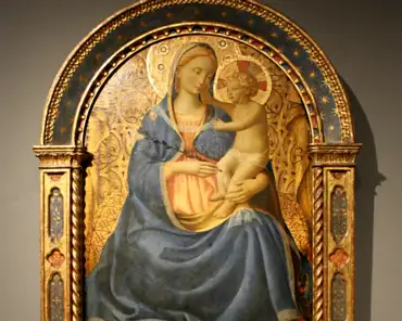 IMG_4518 Madonna of Humility, Fra Angelico, ca. 1440, Florence, tempera on panel. As a Domenican monk, Fra Angelico was not subject to the strict rules of the Florentine...