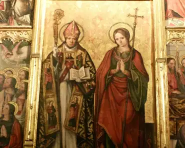P1200998 Altarpiece of Saint Dionysius Saint Margaret, 15th century.
