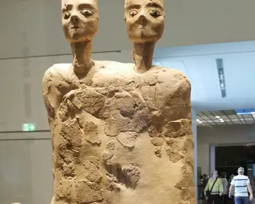 IMG_20220316_162437 Monumental statue with 2 heads, Jordan, 6500 BCE.