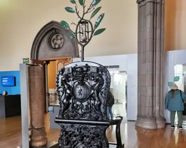 IMG_20230930_113154 The blackstone chair. From the foundation of the University of Glasgow until the middle of the 19th century, all students were examined orally, seated on the...