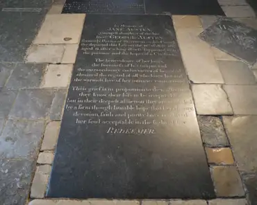 P1020750 Grave of Jane Austen, 1775-1817.